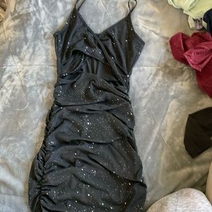 Petite small black and silver dress form SHEIN